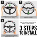 Mice Love Paris Romantic Premium Car Steering Wheel Cover Nearkii