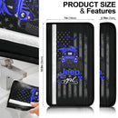 Halloween American Flag Blue Jeep Girl Car Seat Belt Cover Custom Car Accessories Nearkii