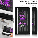 Halloween American Flag Purple Jeep Girl Car Seat Belt Cover Custom Car Accessories Nearkii