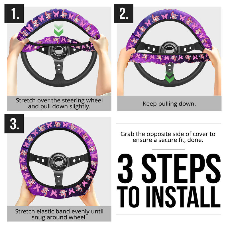 Pokemon Galaxy Sylveon Eevee Evolution Car Steering Wheel Cover Nearkii
