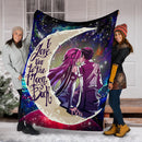 SAO Sword Art Online Asuna Kirito Love You To The Moon Galaxy Premium Blanket Nearkii