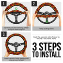 Flower Floral Retro Premium Car Steering Wheel Cover Nearkii