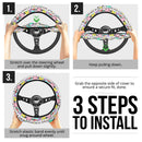 We Bare Bears Cute Premium Car Steering Wheel Cover Nearkii
