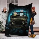 Rick And Morty Moonlight Halloween Jeep Funny Premium Blanket Nearkii