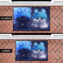 Cute Cat Digital Art Doormat Nearkii