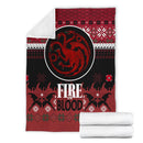 Fire And Blood Ugly Christmas Custom Blanket Home Decor Nearkii