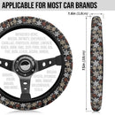 Vintage Flowers Premium Car Steering Wheel Cover Nearkii