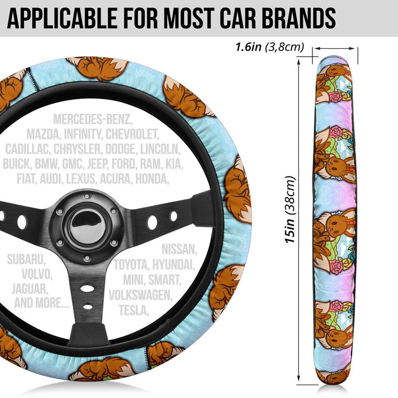 Eevee Pokemon Car Steering Wheel Cover Nearkii