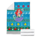 A Little Mermaid Ugly Christmas Custom Blanket Home Decor Nearkii