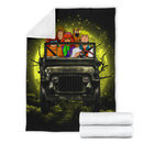 Scooby Doo Funny Drive Jeep Moonlight Halloween Premium Blanket Nearkii
