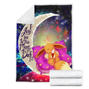 Cute Eevee Pokemon Sleep Night Love You To The Moon Galaxy Blanket Nearkii