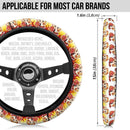Heart Rengoku Kyojuro Chipi Demon Slayer Anime Car Steering Wheel Cover 1 Nearkii