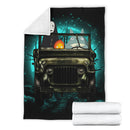 Totoro No Face Ghibli Ride Jeep Halloween Funny Anime Premium Blanket Nearkii