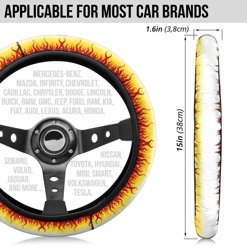 Rengoku Kyoxjuror Demon Slayer Anime Car Steering Wheel Cover 1 Nearkii