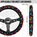 Cute Dog Footprint Premium Car Steering Wheel Cover Nearkii