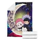 Jujutsu Kaisen Gojo Sakuna Chibi Anime Love You To The Moon Galaxy Premium Blanket Nearkii