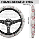 Chipi Akaza Demon Slayer Anime Car Steering Wheel Cover 1 Nearkii