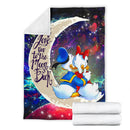 Couple Cute Duck Couple Love You To The Moon Galaxy Blanket Nearkii