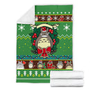 Totoro Green Christmas Christmas Blanket Amazing Gift Idea Nearkii