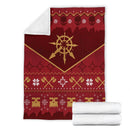 Bloody Sign Ugly Christmas Custom Blanket Home Decor Nearkii