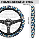 Winnie The Pood Moon Blue Premium Car Steering Wheel Cover Nearkii