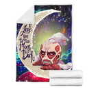 Attack on titan Love You To The Moon Galaxy Premium Blanket Nearkii