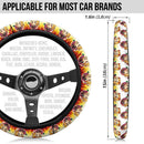 Cute Rengoku Kyojuro Demon Slayer Anime Car Steering Wheel Cover 1 Nearkii