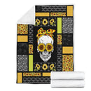 Skull Sunflower Premium Blanket Nearkii