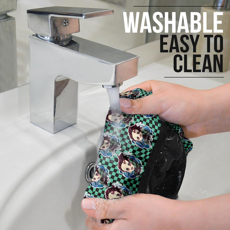 Cute Kamado Tanjiro Chipi Demon Slayer Anime Car Steering Wheel Cover Nearkii