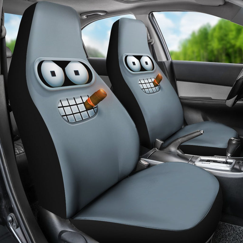 Futurama Bender Premium Custom Car Seat Covers Decor Protector Nearkii
