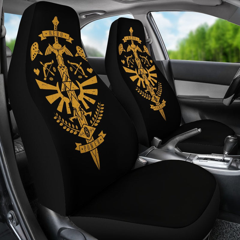 Game Heroes Zelda Sword Premium Custom Car Seat Covers Decor Protector Nearkii