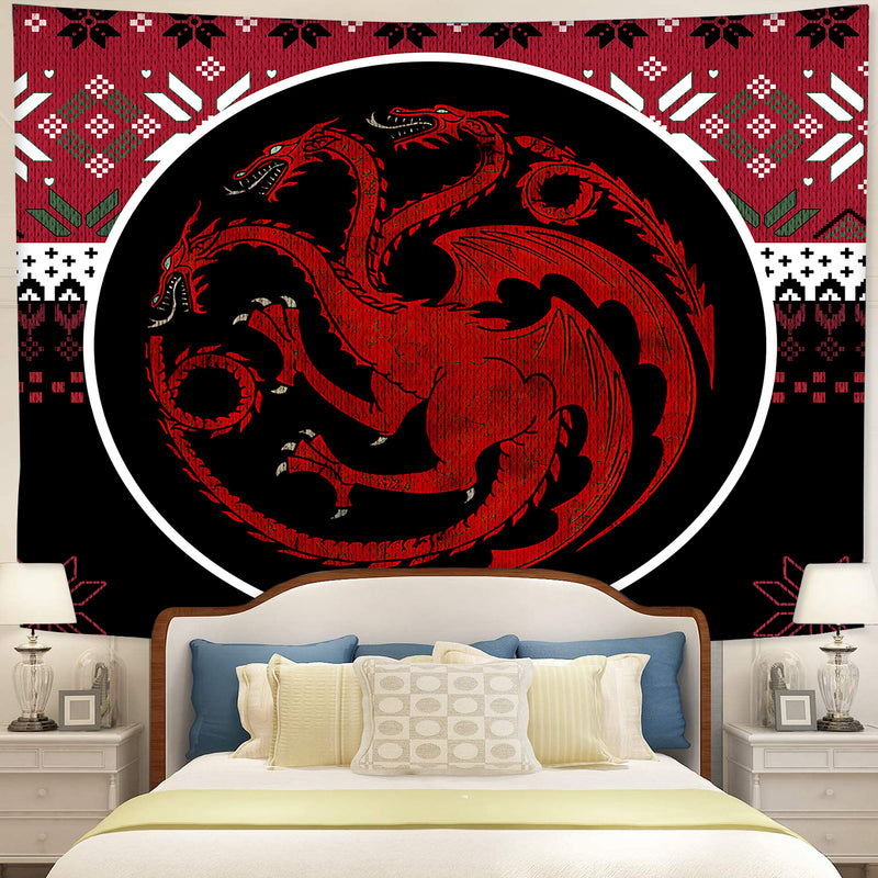 Game Of Thrones Stark Targaryen Christmas Tapestry Room Decor Nearkii