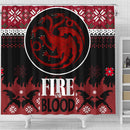 Game Of Thrones Targaryen Christmas Shower Curtain Nearkii