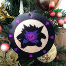 Gengar Evolution Pokemon Ghost Wood Circle Ornament Perfect Gift For Holiday Nearkii