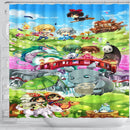 Ghibli Characters Shower Curtain Nearkii