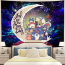 Ghibli Character Moon And Back Galaxy Tapestry Room Decor Nearkii