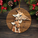 Giraffe Pokemon Wood Circle Ornament Perfect Gift For Holiday Nearkii