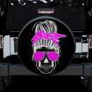 Girl Skull Pink Car Spare Tire Cover