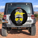 Girl Skull Yellow Car Spare Tire Cover