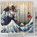 Goku Vs Vegeta The Great Wave Japan Anime Dragon Ball Shower Curtain