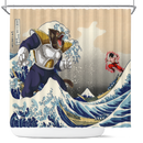 Goku Vs Vegeta The Great Wave Japan Anime Dragon Ball Shower Curtain