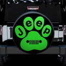 Green Jeep Paw Car Spare Tire Cover