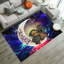 Groot And Toothless Love You To The Moon Galaxy Rug Carpet Rug Home Room Decor Nearkii