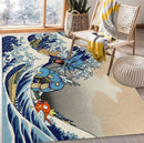 Gyarados Magikarp The Great Wave Japan Pokemon Rectangular Area Rug