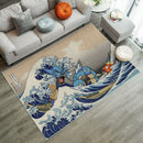 Gyarados Magikarp The Great Wave Japan Pokemon Rectangular Area Rug