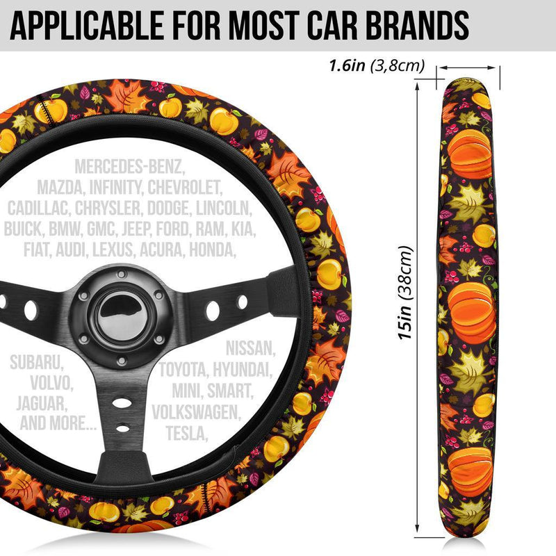 Halloween Pumpkin Premium Car Steering Wheel Cover Nearkii