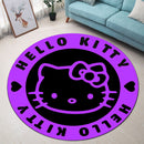 Hello Kitty Purple Round Carpet Rug Bedroom Livingroom Home Decor Nearkii