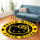 Hello Kitty Yellow Round Rug