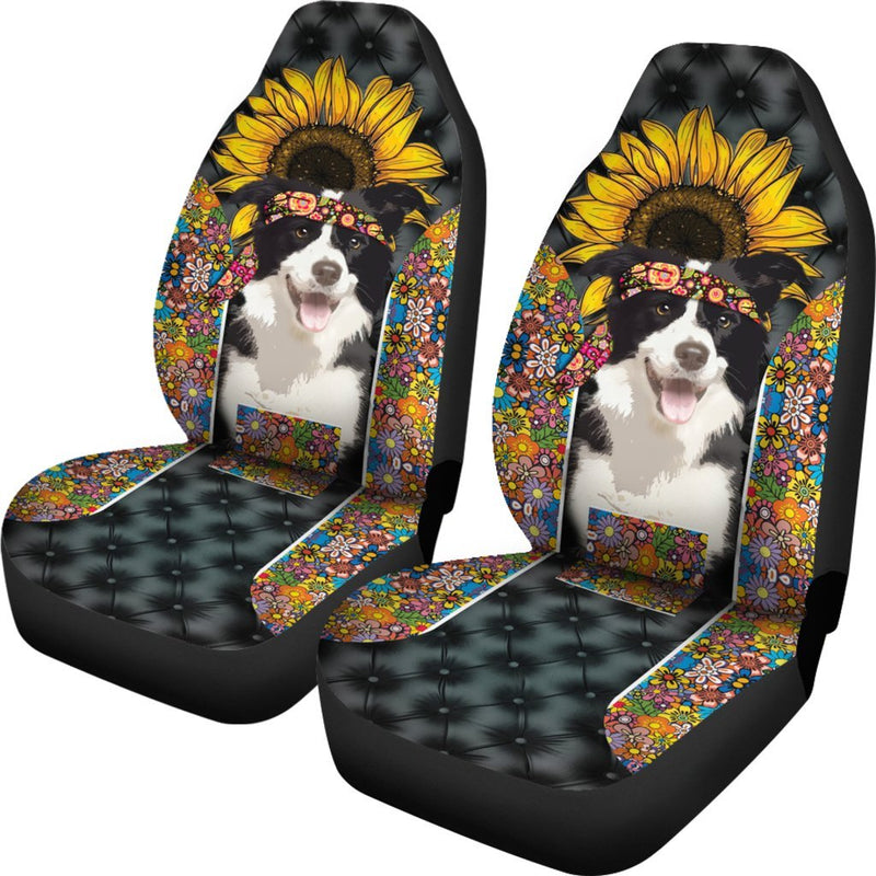 Hippie Border Collie Premium Custom Car Premium Custom Car Seat Covers Decor Protectors Decor Protector Nearkii