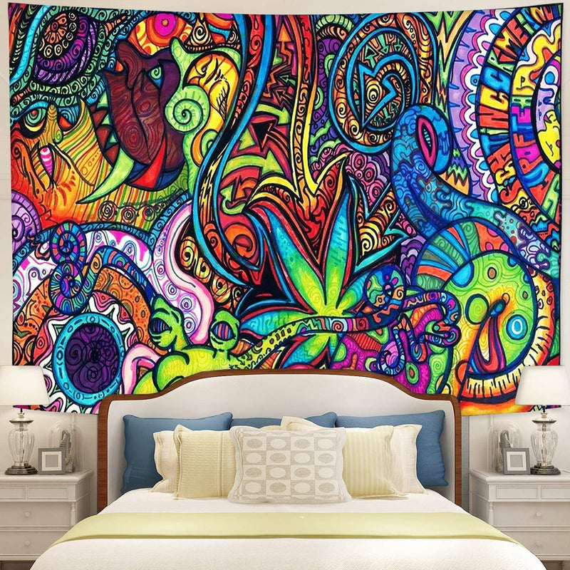 Hippie Psychedelic Abstract Tapestry Room Decor Nearkii